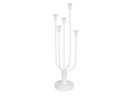 Slika Svijećnjak metalni 80cm;5 svijeća;bijela