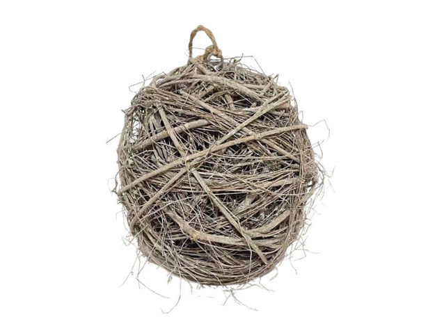 Slika Kugla šiba 25cm; siva/bijela