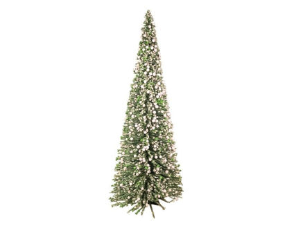 Slika Bor s berry dekoracijom 90x33cm; zelena/bijela