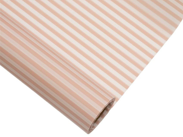 Slika Charm folija pruge rola 60cm/15mt-puder roza / bijela