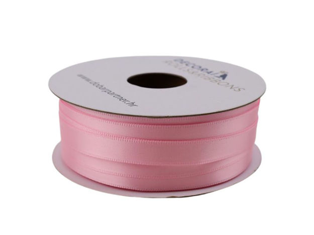 Slika Traka saten 10mm/50mt premium ledeno roza 103