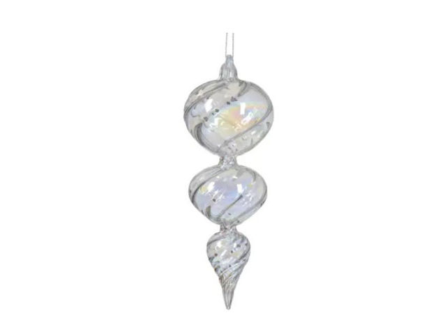 Slika Stakleni ukars h20cm d8cm iris/transparent
