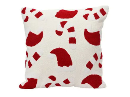 Slika Jastuk dekorativni 45x45cm; crvena/bijela