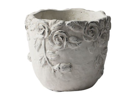 Slika Cement posuda dekorativna s uzorkom 12.7x12.7x11cm.