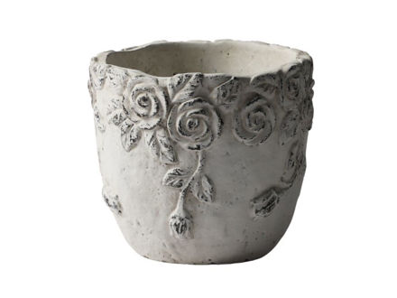 Slika Cement posuda dekorativna s uzorkom 12.7x12.7x11cm.