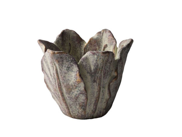 Slika Cement posuda  18.5x17x15.6cm; oblik cvijeta