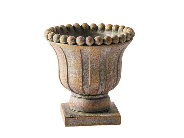 Slika Cement posuda na nogu 17.5x17.5x17.8cm.