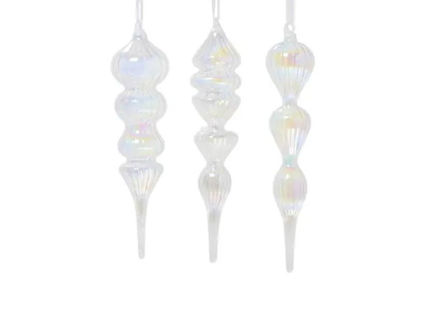 Slika Stakleni ukras h26cm d6cm iris/transparent