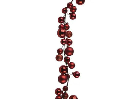 Slika Girlanda s kuglicama 6 x 6 x 180cm; crvena