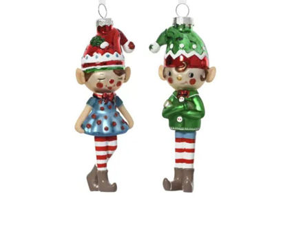 Slika Stakleni ukras patuljak h14cm.