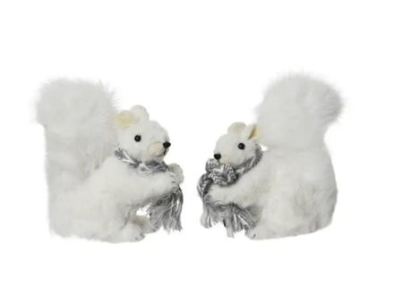 Slika Dekoracija vjeverica 13x7xh15cm; bijela
