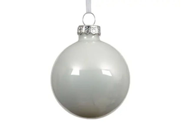 Slika Staklena kuglica d10cm.; bijela