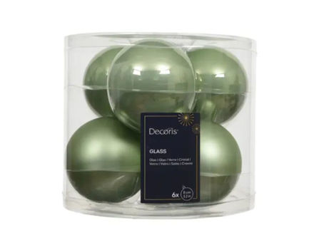 Slika Staklene kuglice d8cm. S/6kom; matcha green