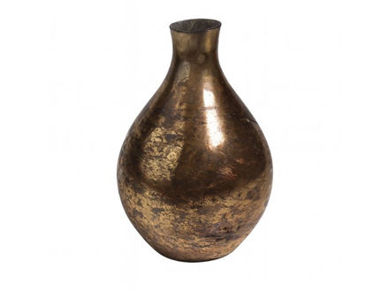 Slika Vaza staklo h23 d15cm; zlatna