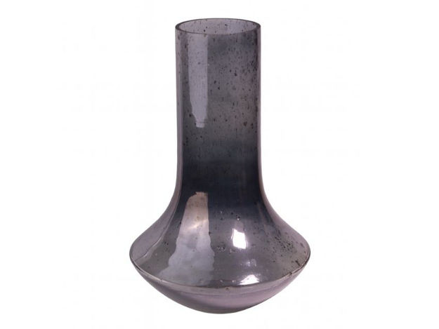 Slika Vaza staklo h40 d24cm; t. Siva