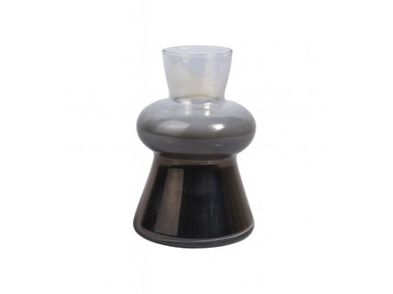 Slika Vaza staklo h19 d13cm; siva