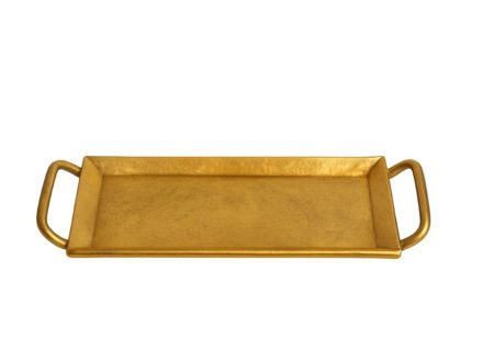 Slika Pladanj metalni 37.5x16cm; zlatna