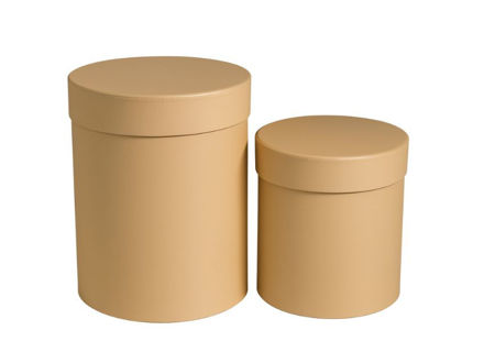 Slika Poklon kutija okrugla s/2; h20/d15, h15/d13cm; krem