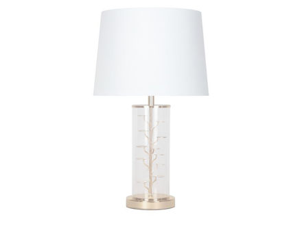 Slika Lampa staklo/metal 61.5cm s bijelim sjenilom