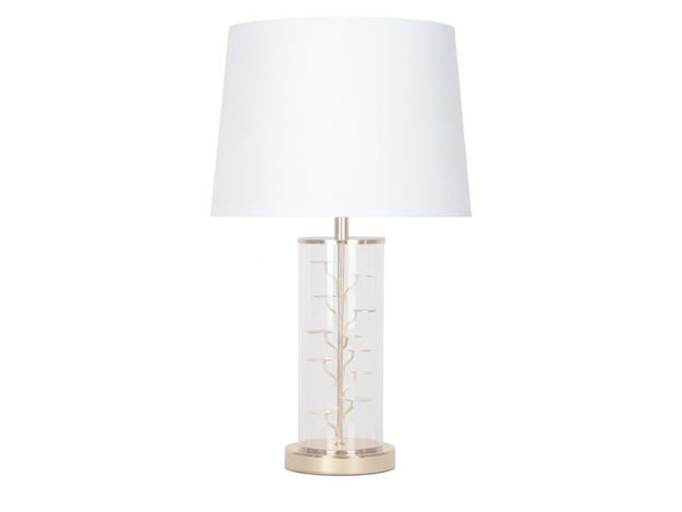 Slika Lampa staklo/metal 61.5cm s bijelim sjenilom