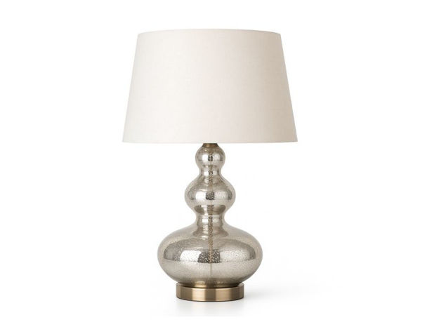 Slika Lampa staklo/metal 59.5cm s krem sjenilom