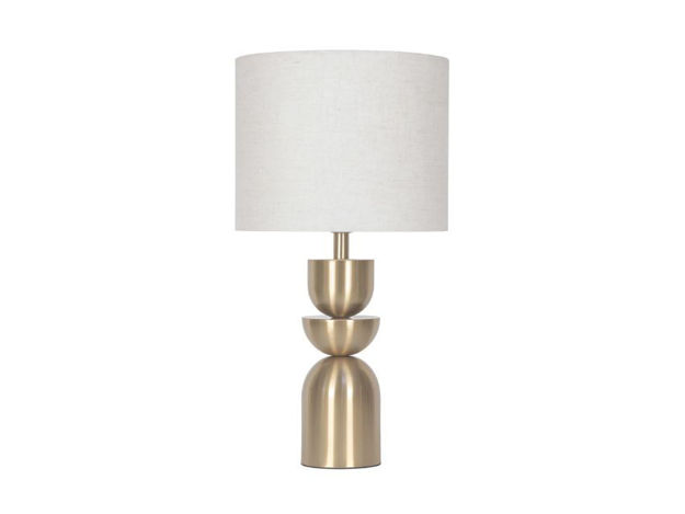 Slika Lampa metal zlatna 60cm s krem sjenilom