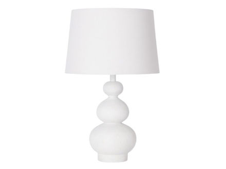 Slika Lampa metal bijela 48cm s bijelim sjenilom