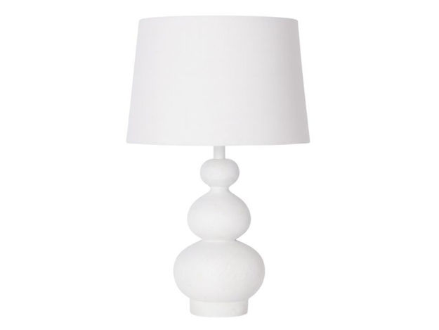 Slika Lampa metal bijela 48cm s bijelim sjenilom