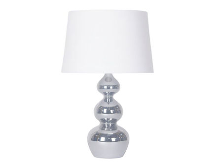 Slika Lampa metal srebrna 48.5cm s bijelim sjenilom