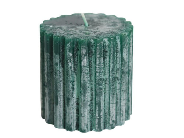 Slika Svijeća frost zupčanik 7,5xh7,5cm-t.Zelena