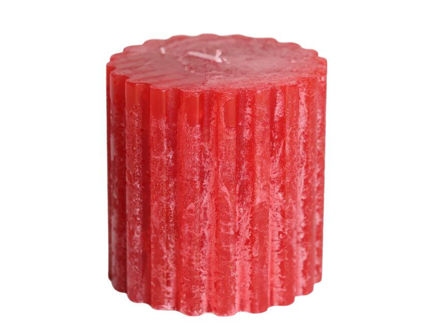 Slika Svijeća frost zupčanik 7,5xh7,5cm-crvena