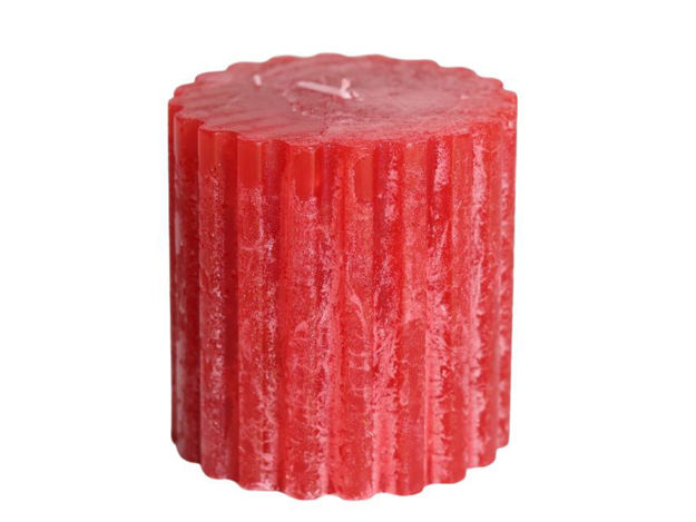 Slika Svijeća frost zupčanik 7,5xh7,5cm-crvena