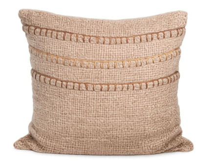 Slika Dekorativna jastučnica juta 50x50cm; natur s ukrasnim prošivom