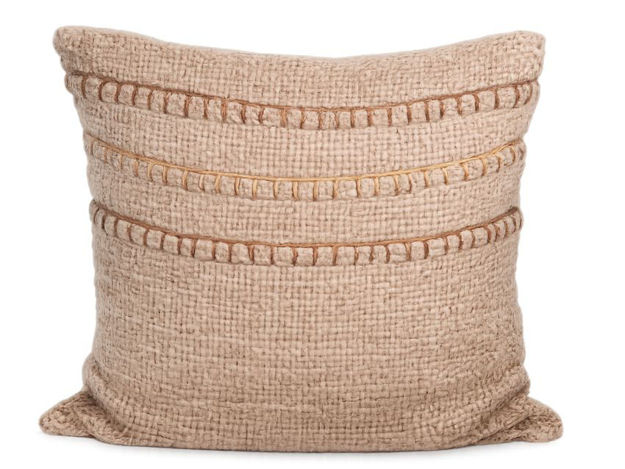 Slika Dekorativna jastučnica juta 50x50cm; natur s ukrasnim prošivom