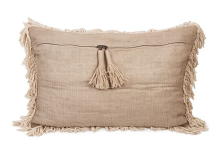 Slika Dekorativna jastučnica 40x60cm; s ukrasnim pomponom i resama