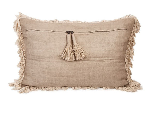Slika Dekorativna jastučnica 40x60cm; s ukrasnim pomponom i resama