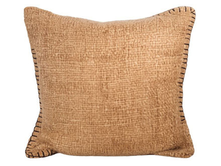 Slika Dekorativna jastučnica juta 50x50cm; natur s ukrasnim rubom