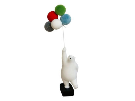 Slika Dekoracija medo s balonima 21cm.