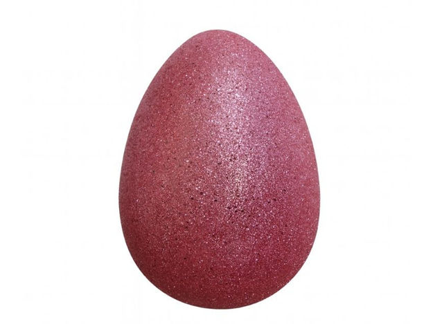 Slika Jaje dekorativno 25cm; gliter; roza