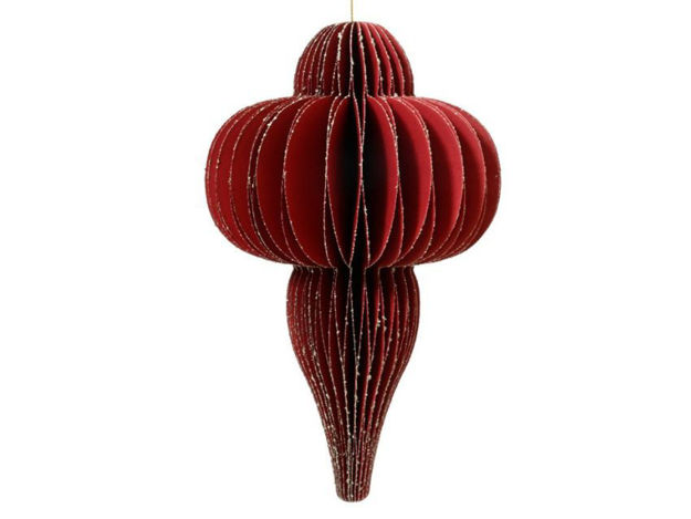 Slika Ukras papirni finial 24xh40cm crvena