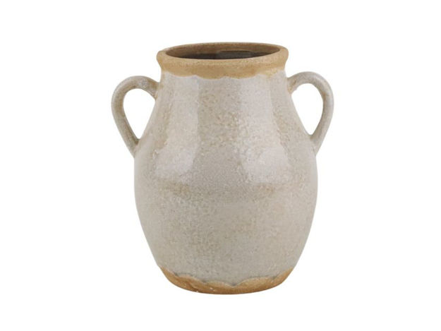 Slika Keramička vaza h25x22cm d19cm; prljavo bijela