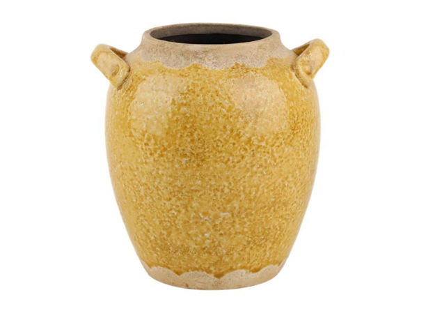 Slika Keramička vaza h24.5x22cm d22cm žuta