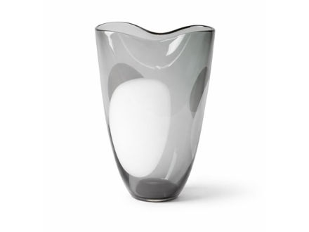 Slika Dekorativna vaza staklo 20x16 h29cm; siva/bijela