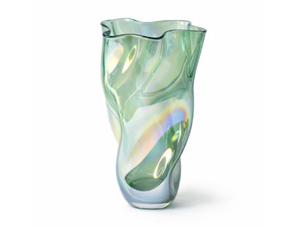 Slika Dekorativna vaza staklo 24x24 h35cm; zelena