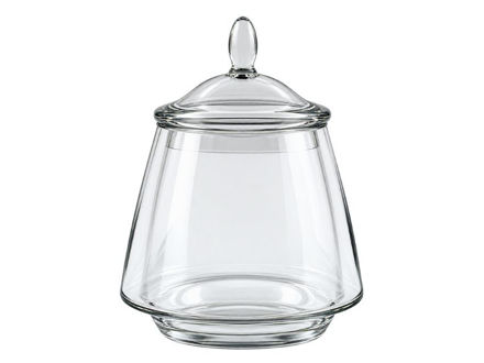 Slika Posuda staklo s poklopcem d10.5 h19cm; transparent