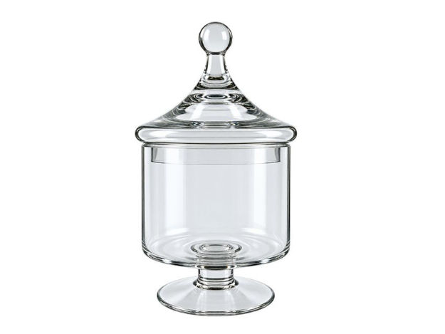 Slika Posuda staklo s poklopcem d15 h26.5cm; transparent