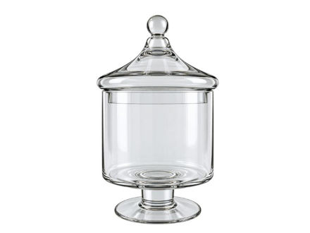 Slika Posuda staklo s poklopcem d18 h30cm; transparent
