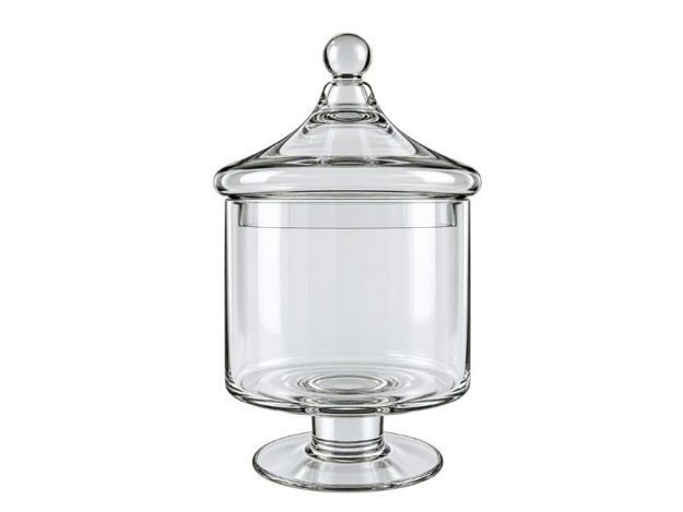 Slika Posuda staklo s poklopcem d18 h30cm; transparent