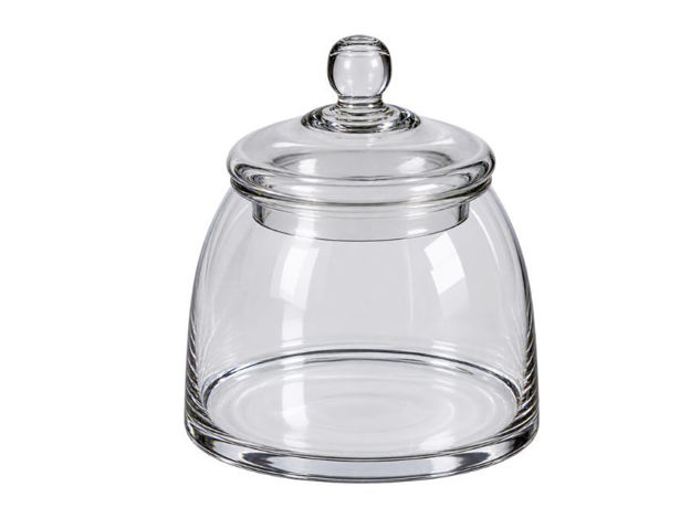 Slika Posuda staklo s poklopcem d14 h23cm; transparent