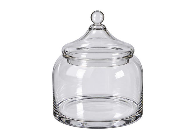 Slika Posuda staklo s poklopcem d25 h30cm; transparent